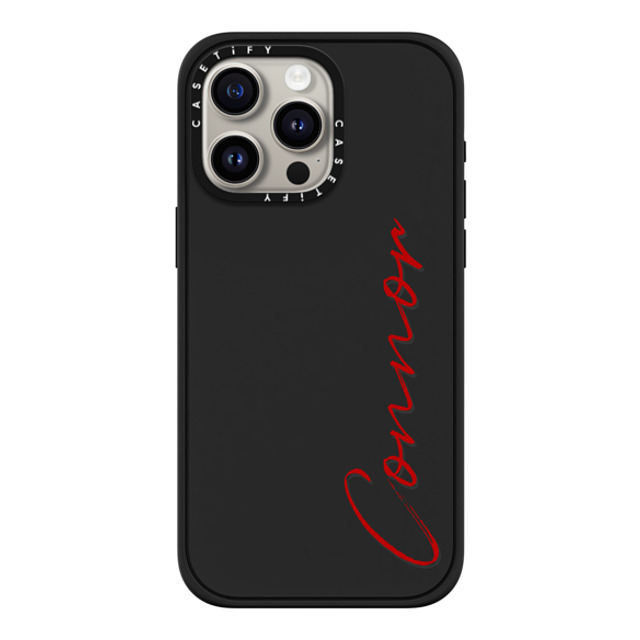 CASETiFY iPhone 15 Pro Max ケース マットブラック インパクトケース MagSafe対応 Custom Case - Connor