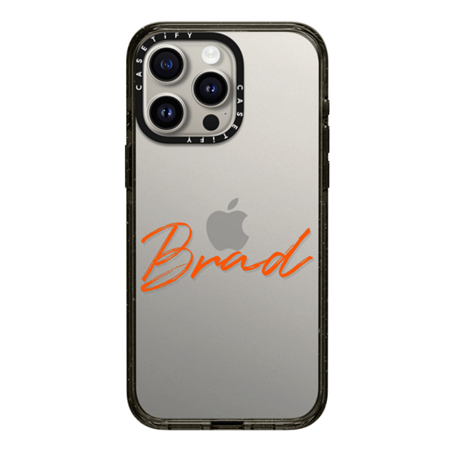 CASETiFY iPhone 15 Pro Max ケース ブラック インパクトケース Custom Case - Brad