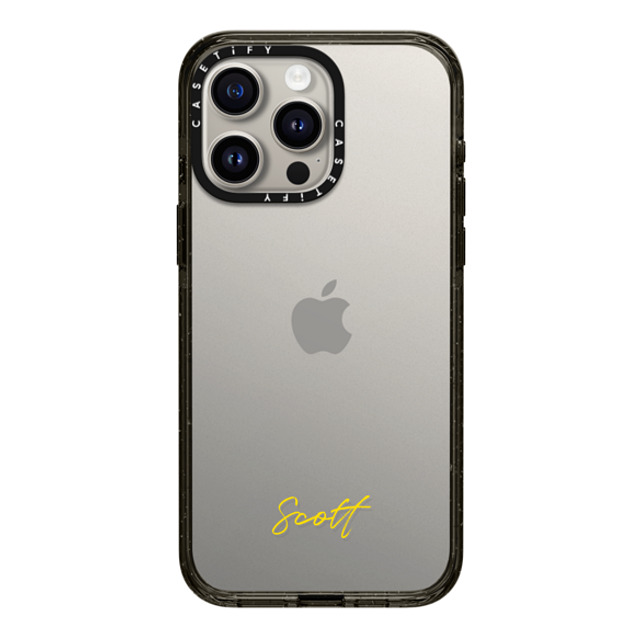 CASETiFY iPhone 15 Pro Max ケース ブラック インパクトケース Custom Case - Scott