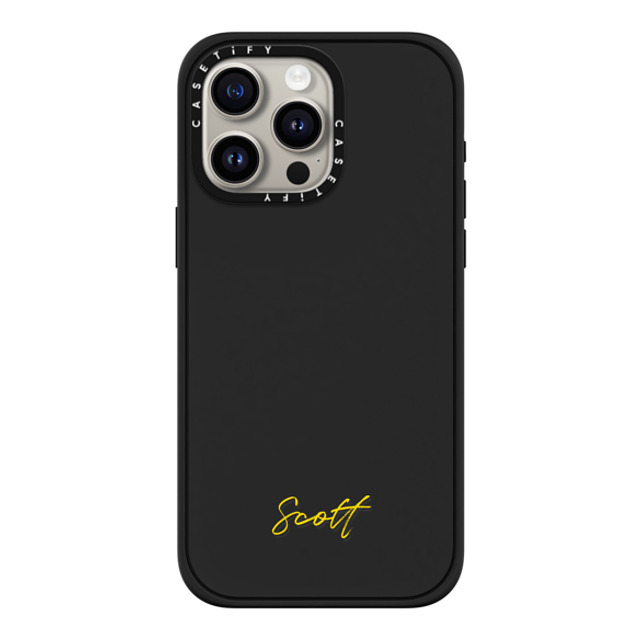 CASETiFY iPhone 15 Pro Max ケース マットブラック インパクトケース MagSafe対応 Custom Case - Scott