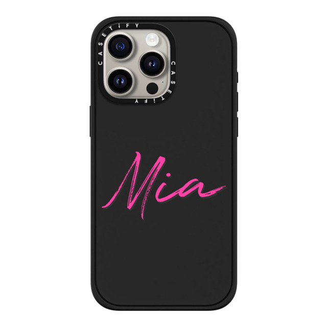 CASETiFY iPhone 15 Pro Max ケース マットブラック インパクトケース MagSafe対応 Custom Case - Mia