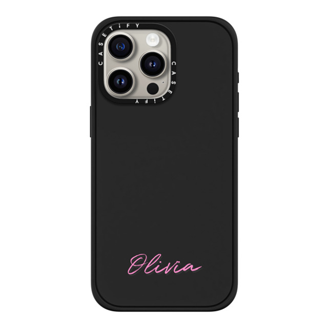 CASETiFY iPhone 15 Pro Max ケース マットブラック インパクトケース MagSafe対応 Custom Case - Olivia