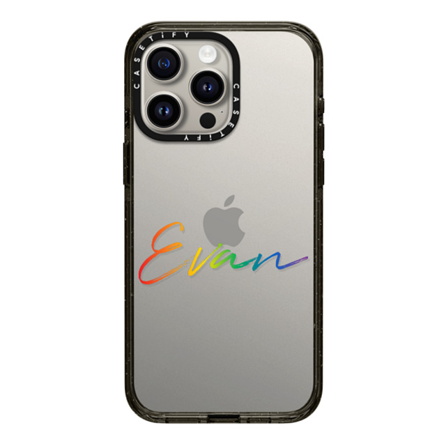 CASETiFY iPhone 15 Pro Max ケース ブラック インパクトケース Custom Case - Evan