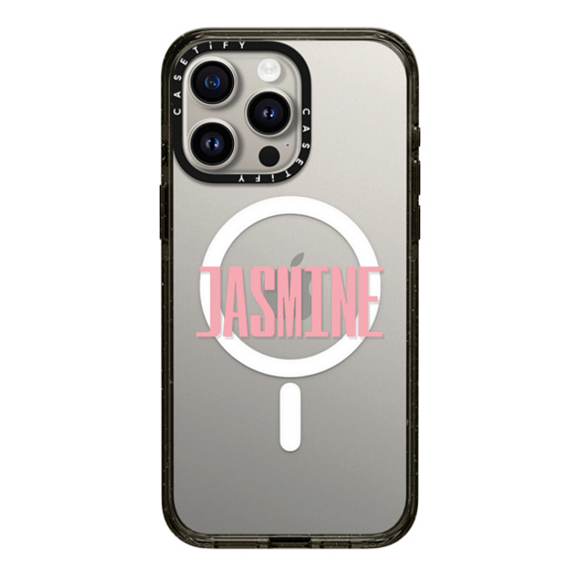 CASETiFY iPhone 15 Pro Max ケース ブラック インパクトケース MagSafe対応 Custom Case - Jasmine