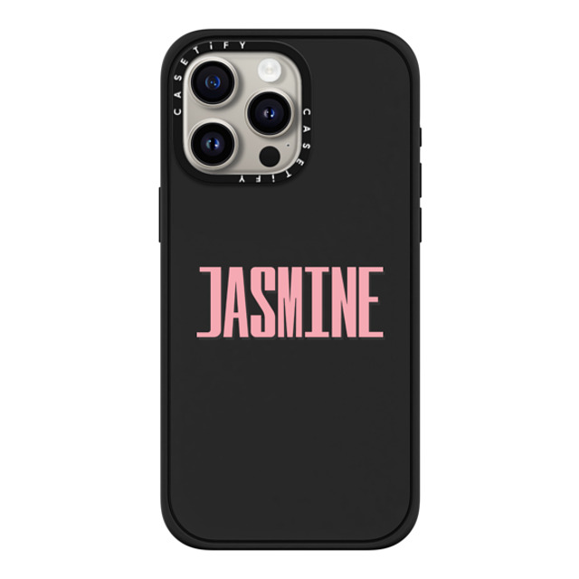 CASETiFY iPhone 15 Pro Max ケース マットブラック インパクトケース MagSafe対応 Custom Case - Jasmine