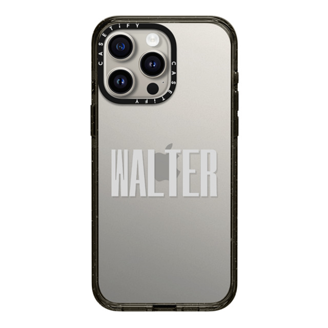 CASETiFY iPhone 15 Pro Max ケース ブラック インパクトケース Custom Case - Walter