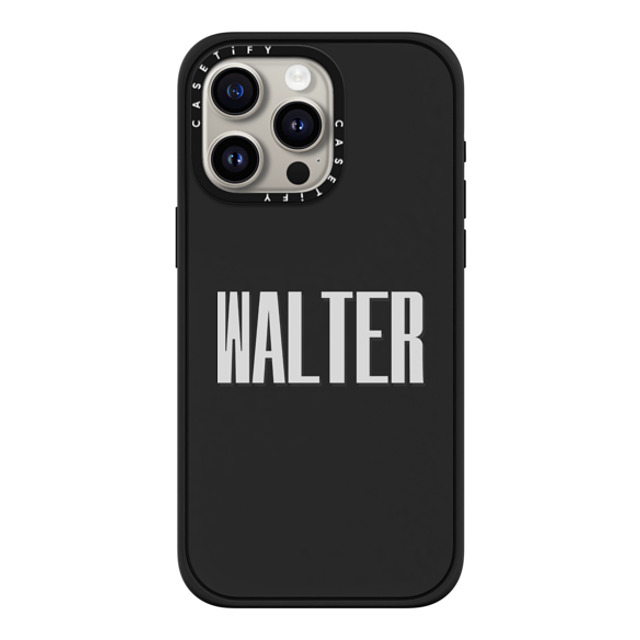 CASETiFY iPhone 15 Pro Max ケース マットブラック インパクトケース MagSafe対応 Custom Case - Walter