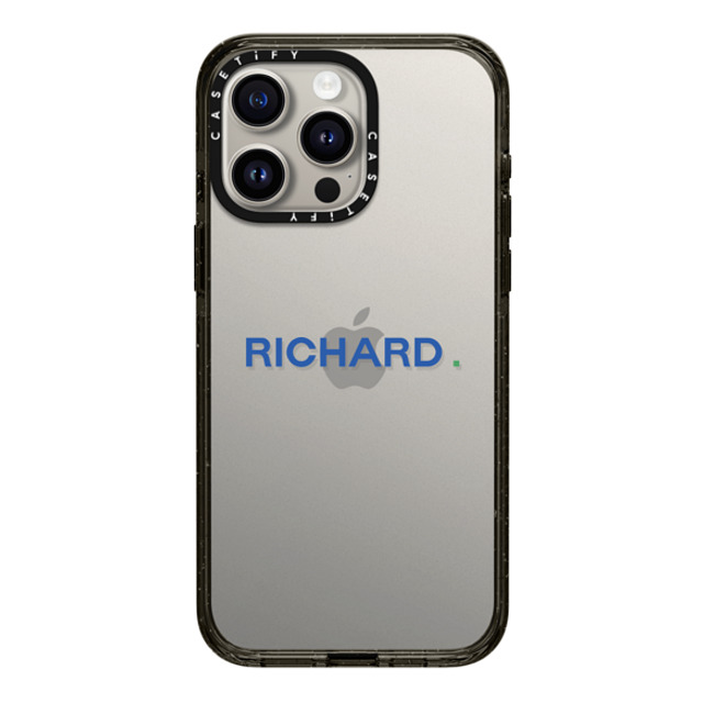 CASETiFY iPhone 15 Pro Max ケース ブラック インパクトケース Custom Case - Richard.