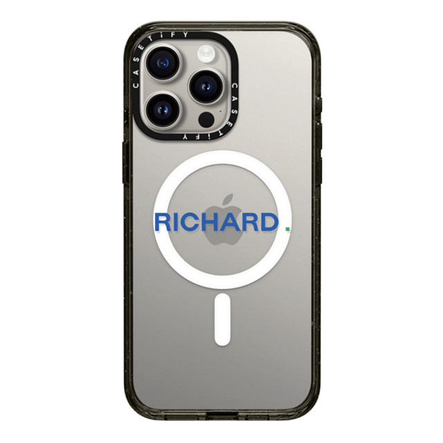 CASETiFY iPhone 15 Pro Max ケース ブラック インパクトケース MagSafe対応 Custom Case - Richard.