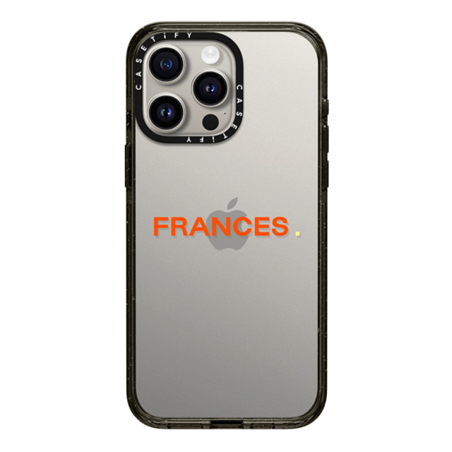 CASETiFY iPhone 15 Pro Max ケース ブラック インパクトケース Custom Case - Frances.