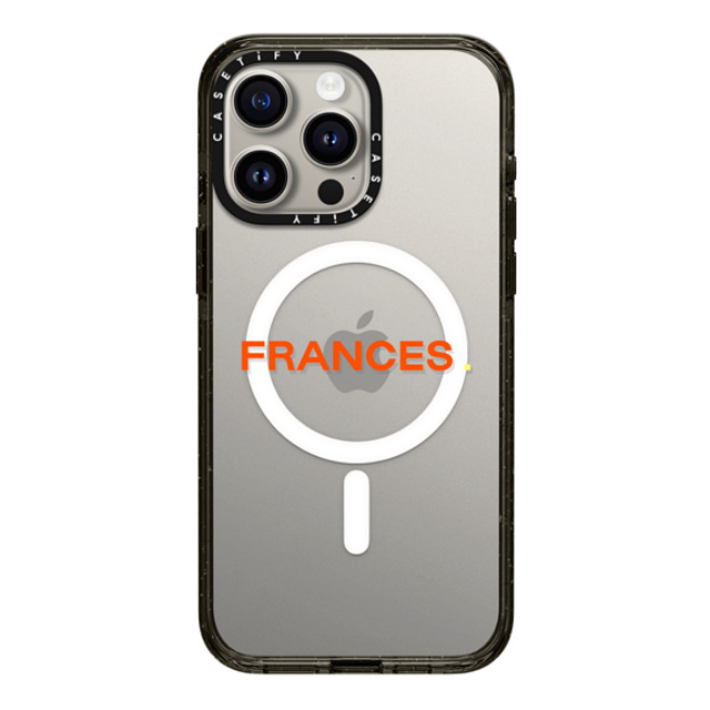 CASETiFY iPhone 15 Pro Max ケース ブラック インパクトケース MagSafe対応 Custom Case - Frances.