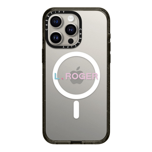 CASETiFY iPhone 15 Pro Max ケース ブラック インパクトケース MagSafe対応 Custom Case - l. Roger