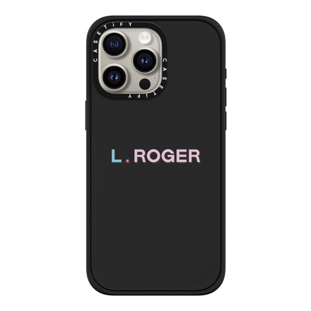 CASETiFY iPhone 15 Pro Max ケース マットブラック インパクトケース MagSafe対応 Custom Case - l. Roger