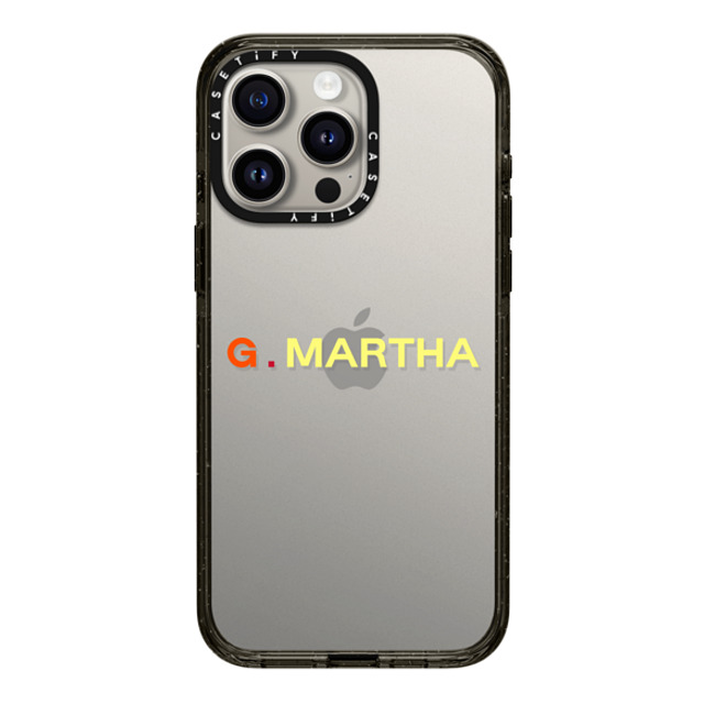 CASETiFY iPhone 15 Pro Max ケース ブラック インパクトケース Custom Case - g. Martha