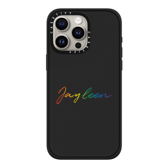 CASETiFY iPhone 15 Pro Max ケース マットブラック インパクトケース MagSafe対応 Custom Case - Jayleen