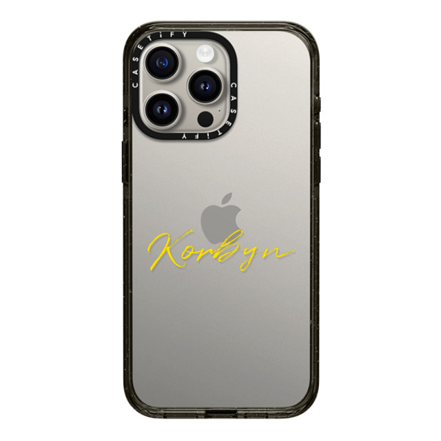 CASETiFY iPhone 15 Pro Max ケース ブラック インパクトケース Custom Case - Korbyn