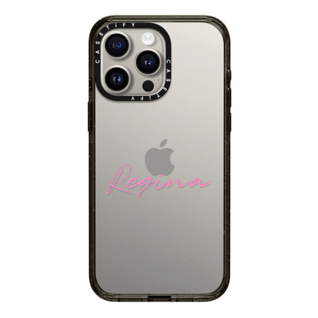 CASETiFY iPhone 15 Pro Max ケース ブラック インパクトケース Custom Case - Regina