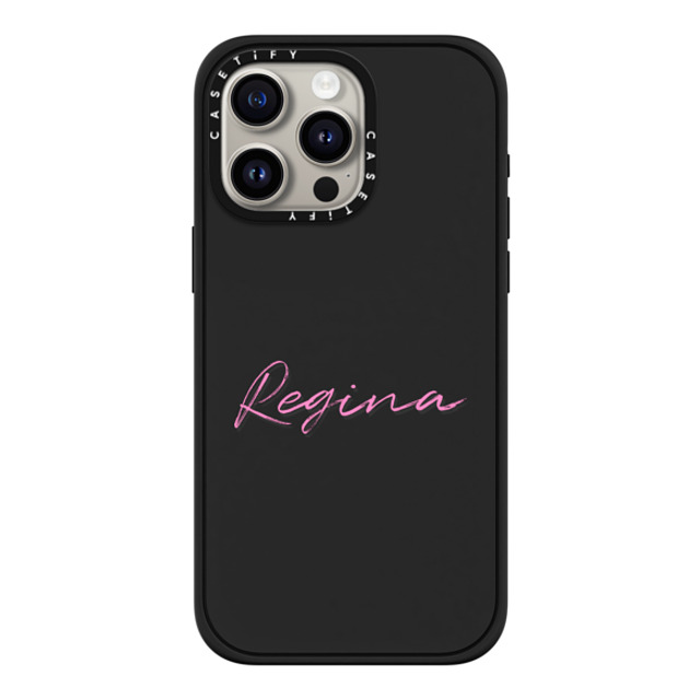 CASETiFY iPhone 15 Pro Max ケース マットブラック インパクトケース MagSafe対応 Custom Case - Regina