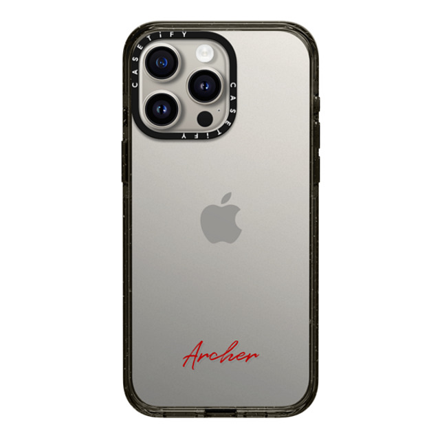 CASETiFY iPhone 15 Pro Max ケース ブラック インパクトケース Custom Case - Archer