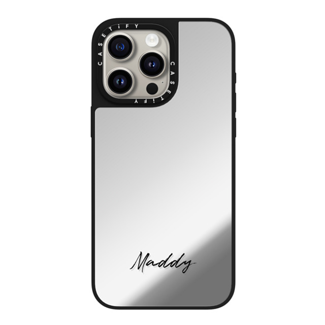 CASETiFY iPhone 15 Pro Max ケース Silver on Black ミラーケース MagSafe対応 Custom Case - Maddy