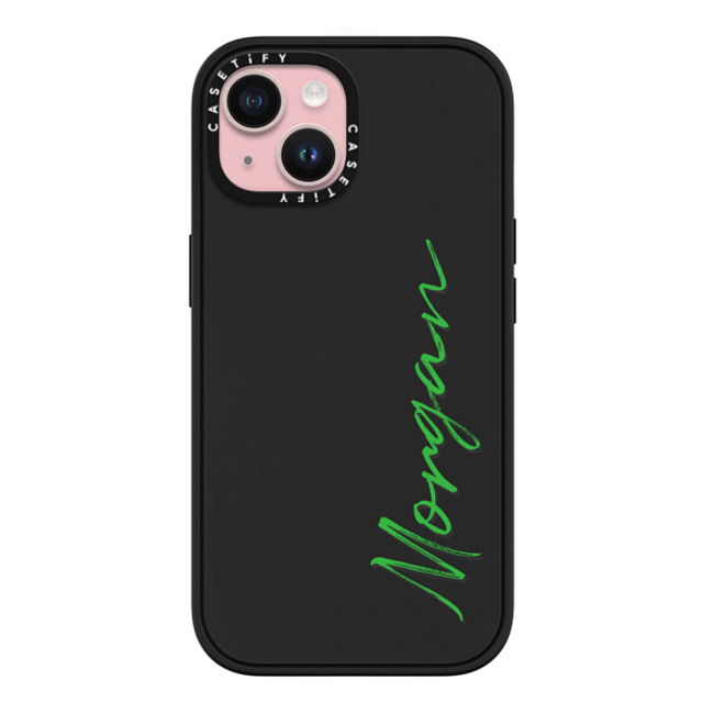 CASETiFY iPhone 15 ケース マットブラック インパクトケース MagSafe対応 Custom Case - Morgan