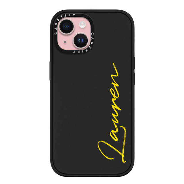 CASETiFY iPhone 15 ケース マットブラック インパクトケース MagSafe対応 Custom Case - Lauren