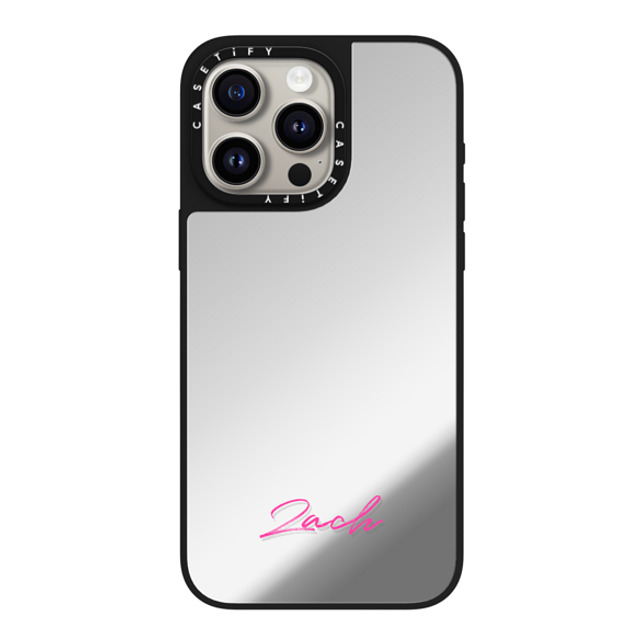 CASETiFY iPhone 15 Pro Max ケース Silver on Black ミラーケース MagSafe対応 Custom Case - Zach