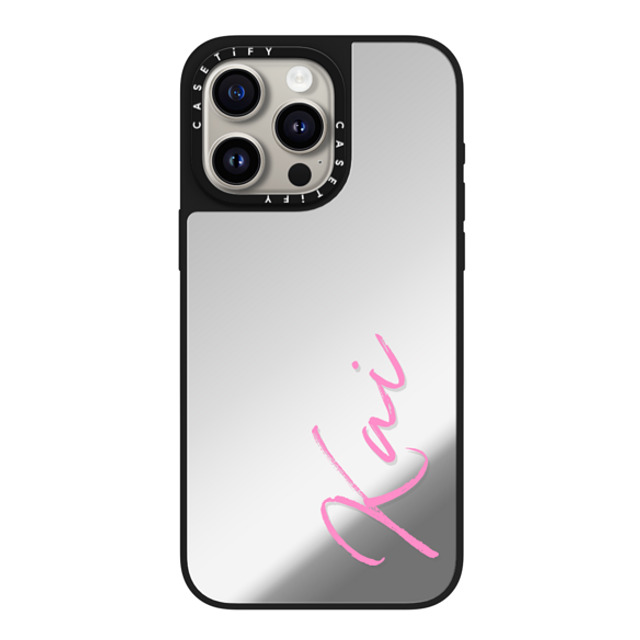 CASETiFY iPhone 15 Pro Max ケース Silver on Black ミラーケース MagSafe対応 Custom Case - Kai