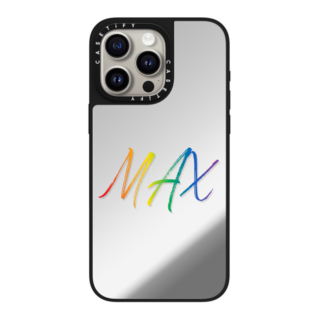 CASETiFY iPhone 15 Pro Max ケース Silver on Black ミラーケース MagSafe対応 Custom Case - MAX