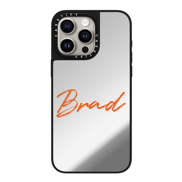 CASETiFY iPhone 15 Pro Max ケース Silver on Black ミラーケース MagSafe対応 Custom Case - Brad