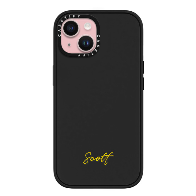 CASETiFY iPhone 15 ケース マットブラック インパクトケース MagSafe対応 Custom Case - Scott