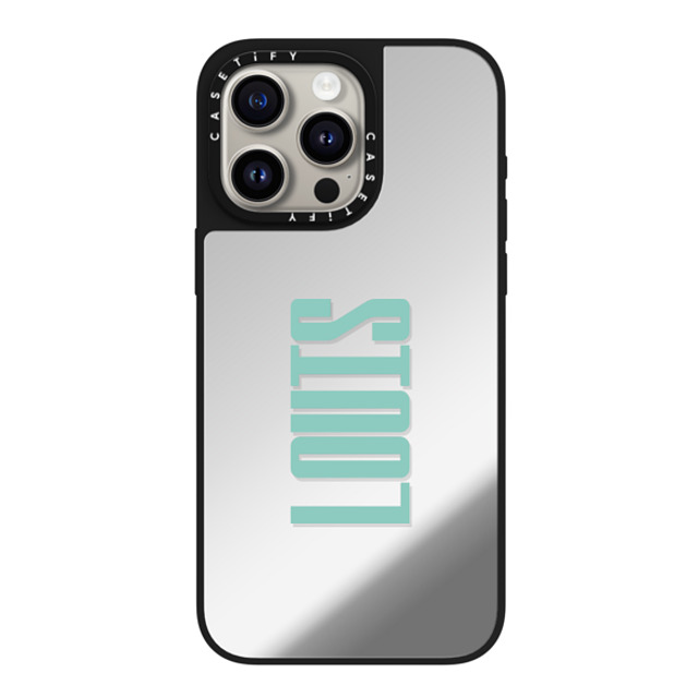 CASETiFY iPhone 15 Pro Max ケース Silver on Black ミラーケース MagSafe対応 Custom Case - Louis