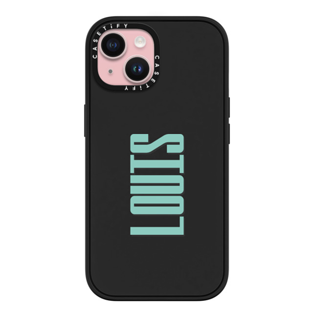 CASETiFY iPhone 15 ケース マットブラック インパクトケース MagSafe対応 Custom Case - Louis