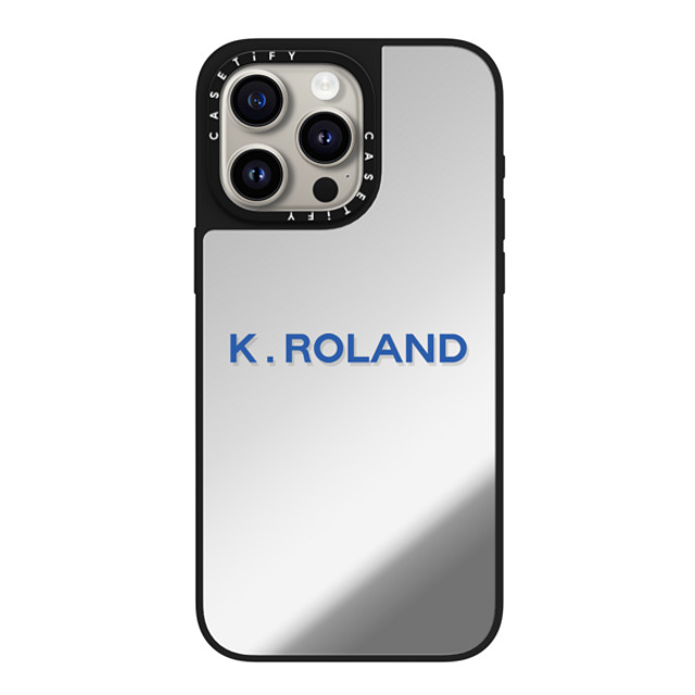 CASETiFY iPhone 15 Pro Max ケース Silver on Black ミラーケース MagSafe対応 Custom Case - k. Roland