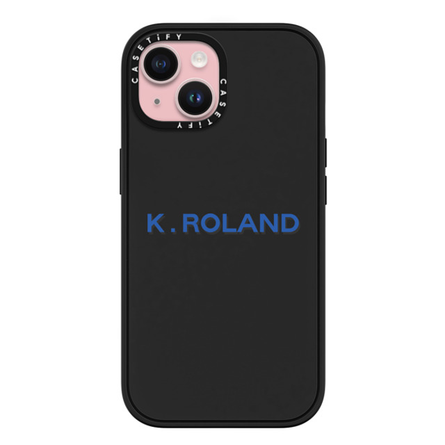 CASETiFY iPhone 15 ケース マットブラック インパクトケース MagSafe対応 Custom Case - k. Roland