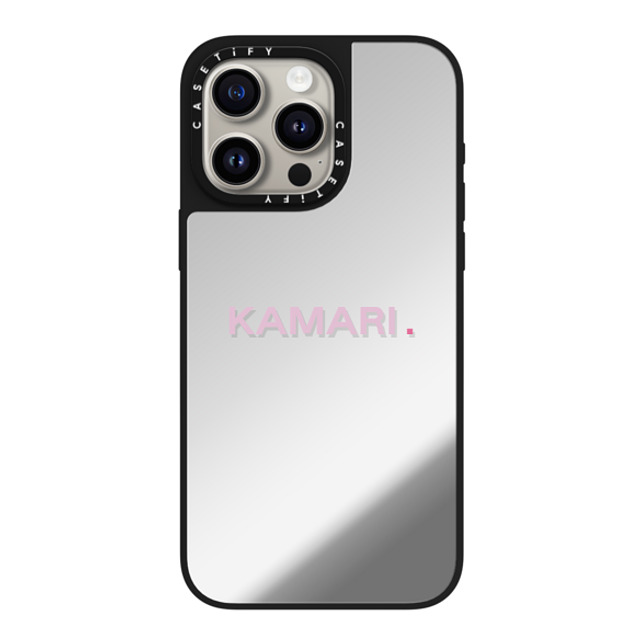 CASETiFY iPhone 15 Pro Max ケース Silver on Black ミラーケース MagSafe対応 Custom Case - Kamari.