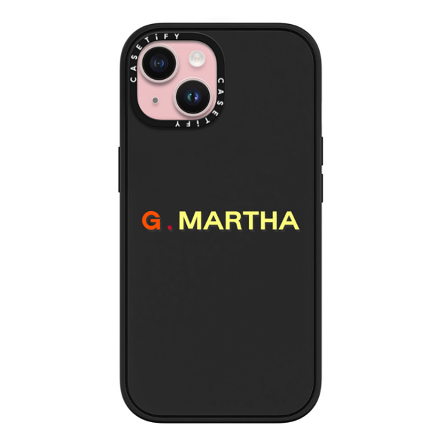 CASETiFY iPhone 15 ケース マットブラック インパクトケース MagSafe対応 Custom Case - g. Martha