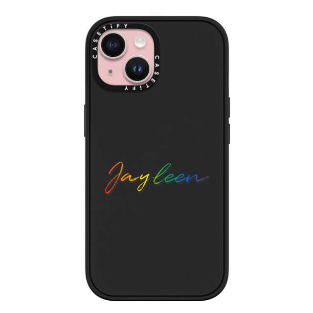 CASETiFY iPhone 15 ケース マットブラック インパクトケース MagSafe対応 Custom Case - Jayleen