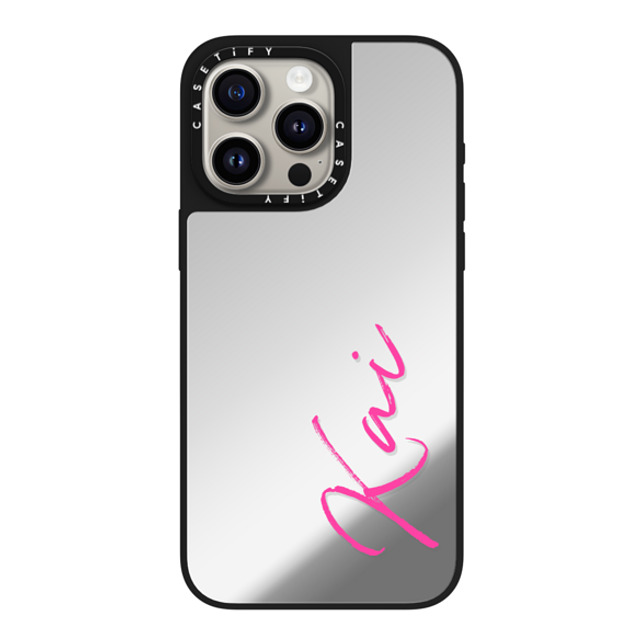 CASETiFY iPhone 15 Pro Max ケース Silver on Black ミラーケース MagSafe対応 Custom Case - Kai