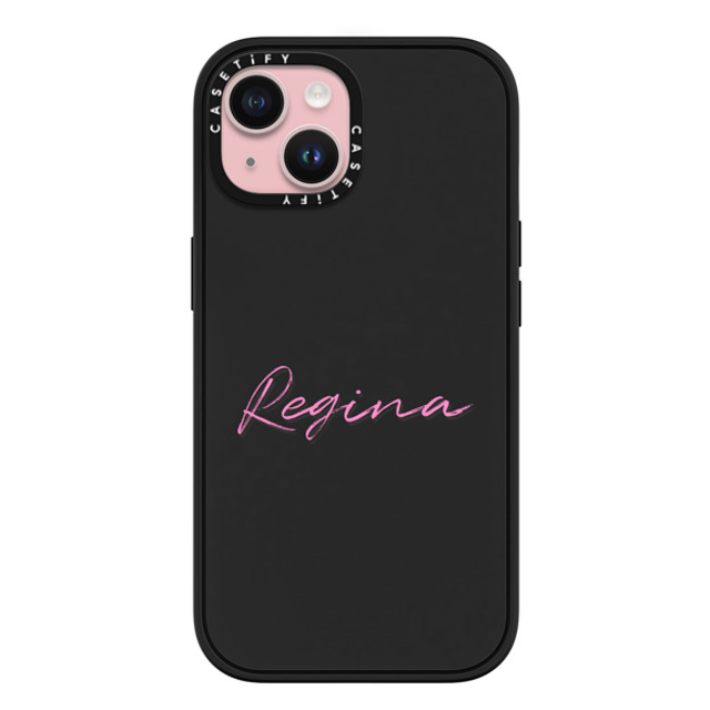 CASETiFY iPhone 15 ケース マットブラック インパクトケース MagSafe対応 Custom Case - Regina