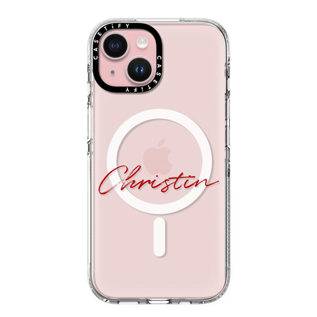 CASETiFY iPhone 15 ケース クリア クリア ケース MagSafe対応 Custom Case - Christin