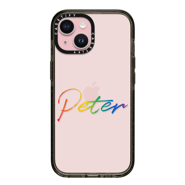 CASETiFY iPhone 15 ケース ブラック インパクトケース Custom Case - Peter