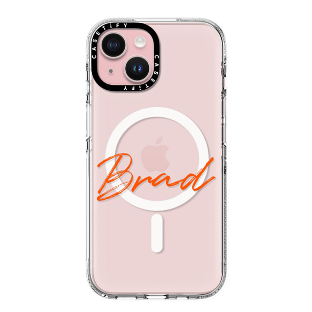 CASETiFY iPhone 15 ケース クリア クリア ケース MagSafe対応 Custom Case - Brad