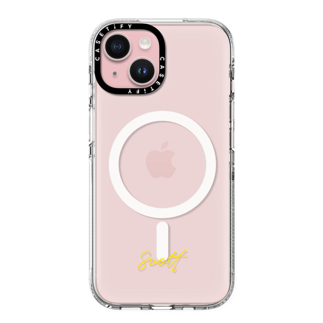 CASETiFY iPhone 15 ケース クリア クリア ケース MagSafe対応 Custom Case - Scott