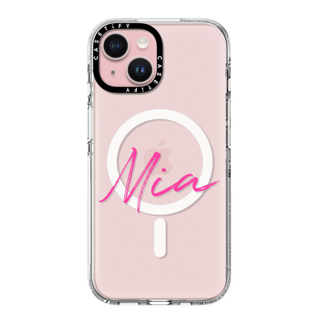 CASETiFY iPhone 15 ケース クリア クリア ケース MagSafe対応 Custom Case - Mia