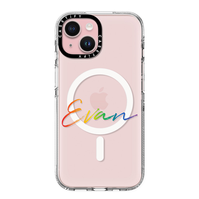 CASETiFY iPhone 15 ケース クリア クリア ケース MagSafe対応 Custom Case - Evan