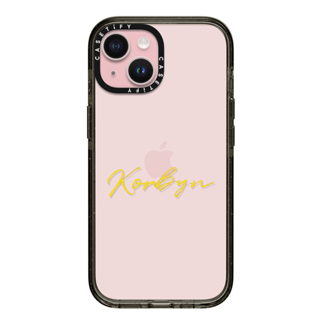 CASETiFY iPhone 15 ケース ブラック インパクトケース Custom Case - Korbyn