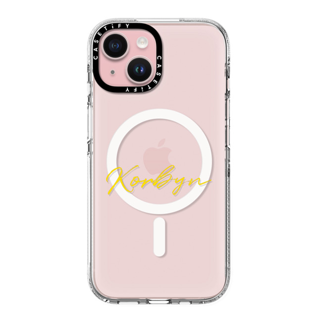 CASETiFY iPhone 15 ケース クリア クリア ケース MagSafe対応 Custom Case - Korbyn