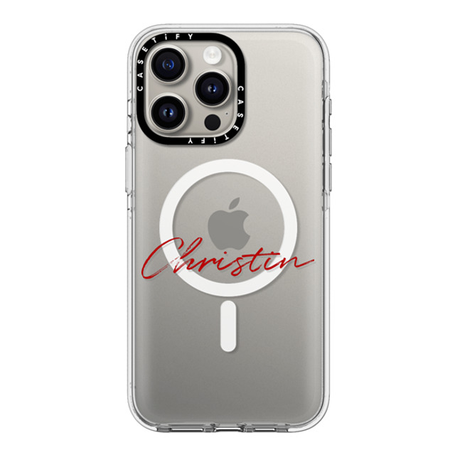 CASETiFY iPhone 15 Pro Max ケース クリア クリア ケース MagSafe対応 Custom Case - Christin