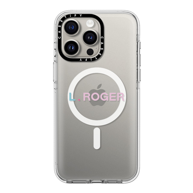 CASETiFY iPhone 15 Pro Max ケース クリア クリア ケース MagSafe対応 Custom Case - l. Roger